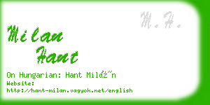 milan hant business card